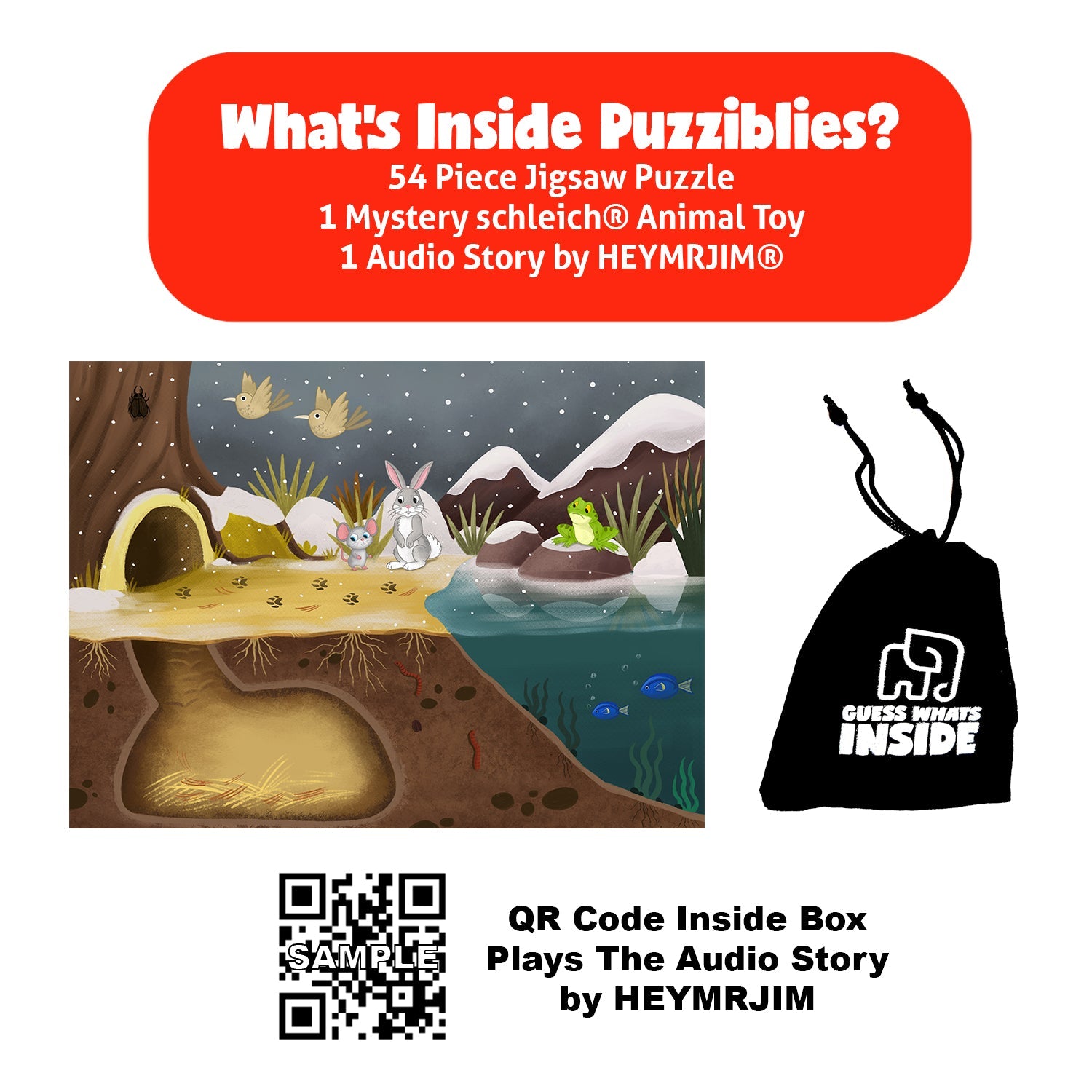 Puzziblies Mystery 1: Who Lives In This Den? - Storybutton
