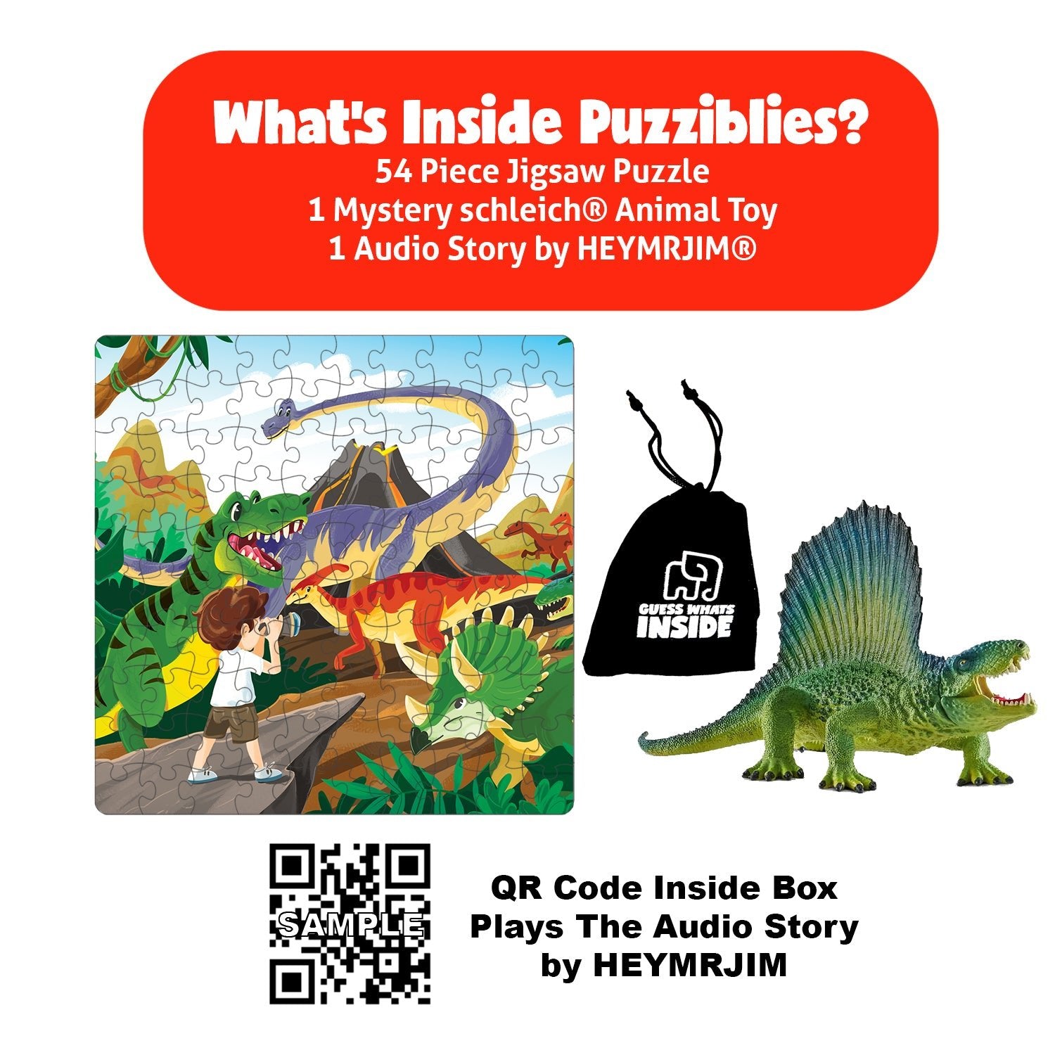Puzziblies Mystery 2: Who Is The Mystery Dino? (LARGE TOY) - Storybutton